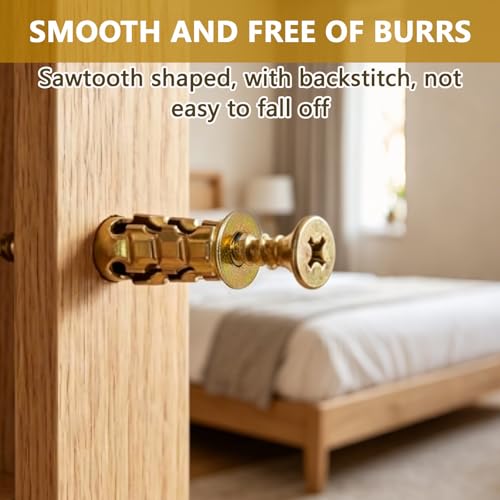 6×14mm Short Expansion Screw Set for Cabinet Hinge Repair & Stripped Thread Restoration, 100 pcs Secure Cabinet Door Fastening (100PCS)