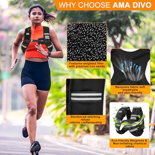 Weighted Vest for Men Women (20lb 16lb 12lb 8lb), Reflective Weighted Vest for Walking, Running, Workout & Fitness, Strength Training, Adjustable Buckles with Detachable Bag - size: 8 lbs