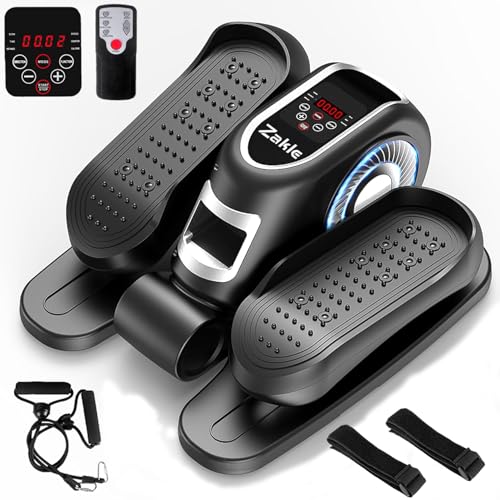 Zakle Under Desk Elliptical Machine, Electric Elliptical Training Machine w/Remote Control, 12 Speed Levels, Quiet Seated Pedal Exerciser for Home Office