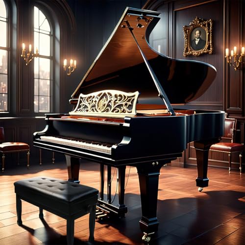 Adjustable Height Piano Bench with Storage, Solid Wood Duet Keyboard Stool, Waterproof Padded Seat Cushion, Multi-Use Bench for Piano, Vanity, Living Room, Bedroom XJ750-4(Wood) - color: Wood