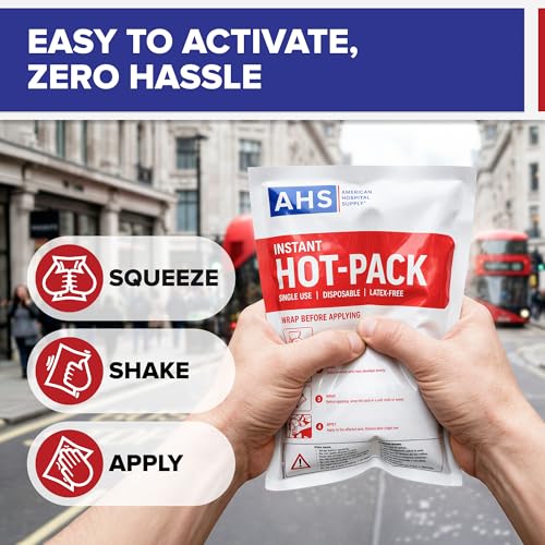 American Hospital Supply Instant Hot Pack 6" x 9", Single-Use Fast Heat Therapy for Pain Relief, Portable Hot Compress - 1 Each - size: 1 Each