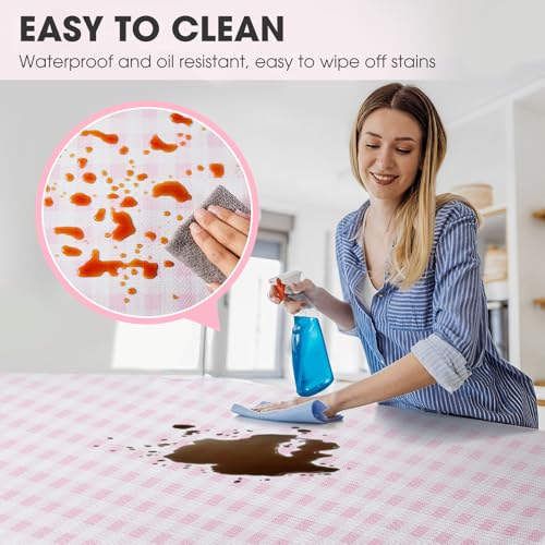 Drawer and Shelf Liner, Non-Slip Kitchen Cabinet Liners Non-Adhesive Thick Strong Grip Waterproof Washable Mats Protect Dresser Shelves Cupboard Bathroom Cabinets, Pink Plaid, 12 in X 10 FT - color: Pink Plaid, size: 11.8"W x 118"L