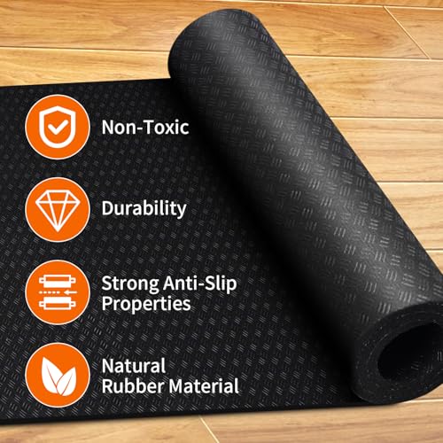 Stepwaver 2 Pack Double Non-Slip Workout Mat for Ellipse Leg Exerciser, 23.6" × 11.8" 0.2" Thick Ellipse Machine Mat, Exercise Mats for Under Desk Ellipticals - size: 23.6"L x 11.8"W x 0.2"Th