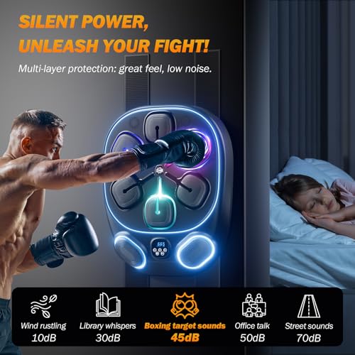 2025 Music Boxing Training Machine for Adults Fitness Equipment Durable Dummy Punching Bag Boxing Machine - Large - color: Black