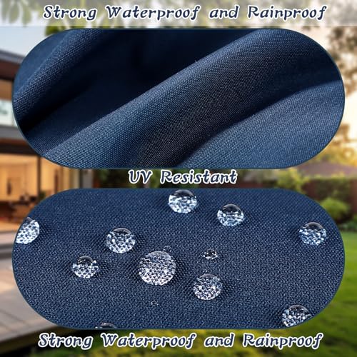 Tudomro Blue Waterproof Outdoor Bench Cushion 42x16x4 Inch Patio Furniture Cushion Mat for Outdoor/Indoor Extra Thick Lounge Bench Mat for Beach Lawn Garden - color: Blue