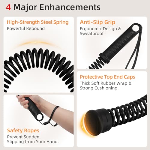 Abahub Weighted Ropeless Battle Rope, Portable Silent Cordless Battle Ropes, Space Saving Home Gym No Battle Ropes with Storage Bag, 2PCS Black - Set B - color: Black
