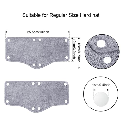 24 Pieces Hard Hat Sweatband, Cotton Helmet Sweatband Hard Hat Liner, Washable Sweat Band Reusable Safety Sweat Band Snap Hard Accessories (Gray) - color: Gray