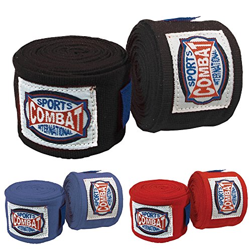 Combat Sports Semi-Elastic Handwraps - color: Blue