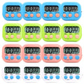 16 Pack Multi-Function Electronic Timer - Kitchen Timer,Magnetic Digital Timers,Big LCD Display, ON/Off Switch,Extensively Use in Cooking,Gym, Meeting, Classroom,Kitchen,Study,Work,Outdoor Activities - size: 16