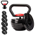 Time wave 10-40LBS Adjustable Kettlebell Weights Sets for Men Women Home Fitness Gym Equipment, Cast Iron Kettle Bell Set for Exercises, Weightlifting, Conditioning, Strength and Core Training (Red)