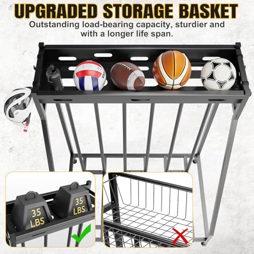 3 Bike Stand Steady Bike Rack Garage with Baskets Storage Indoor Bike Storage Rack Metal Floor Bicycle Station for Parking Suitable for Mountain, Hybrid, Adult and Kids Bikes - style: 3 Bike Stand