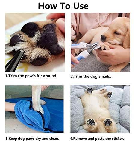 Dog Paw Protector Non-Slip Gripper Traction Pads,Walk Assistant for Senior Dogs,Foot Stickers for Hardwood Floors,Dog Shoes Booties Socks Replacement,6 Sets (24 pcs) XL Black - size: XL-2.2*2.0 inch(L*W)