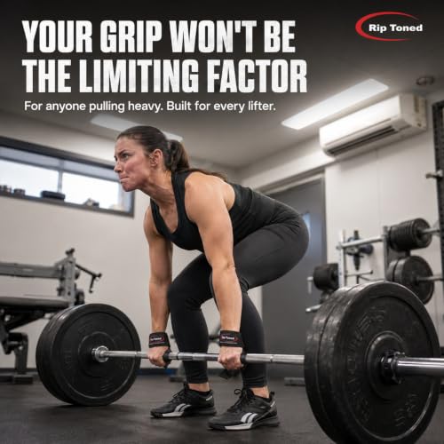 Rip Toned Lasso Lifting Straps for Weightlifting, 23¼" Padded | 1 Pair, cotton, non-latex neoprene. No break-in. Quick release. Deadlifts, rows, shrugs, pull-ups. Machine washable. - color: Yellow