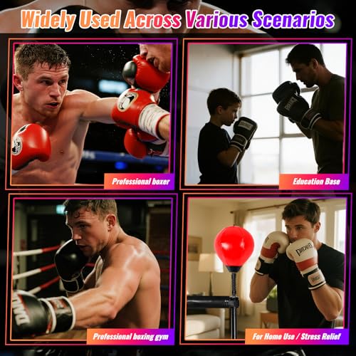 Boxing Speed Ball Universal 8mm Screw Replaceable Spare Sandbag for Dynamic and Enduring Training Sessions（Red）