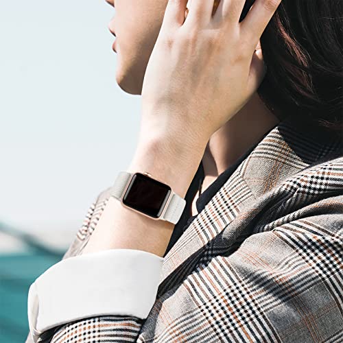 Stretchy Nylon Loop Bands Compatible with Apple Watch 38mm 40mm 41mm 42mm 44mm 45mm 49mm Adjustable Soft Elastics Strap Compatible with Apple Watch SE Ultra iWatch Series 8/7/6/5/4/3/2/1 - color: 1-Starlight, size: 38mm/40mm/41mm/42mm(Series 10)