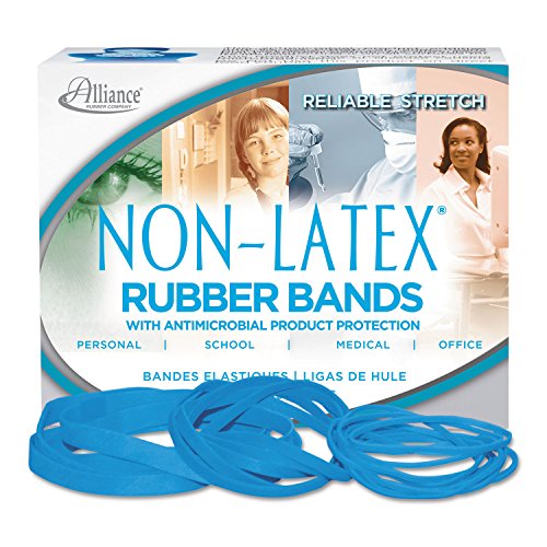 Alliance 42339 Antimicrobial Non-Latex Rubber Bands, Sz. 33, 3-1/2 x 1/8, .25lb Box