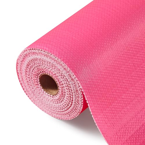 Drawer and Shelf Liner, Non-Slip Kitchen Cabinet Liners Non-Adhesive Thick Strong Grip Waterproof Washable Mats Protect Dresser Shelves Cupboard Bathroom Cabinets, Fuchsia, 12 in X 10 FT - color: Fuchsia, size: 11.8"W x 118"L