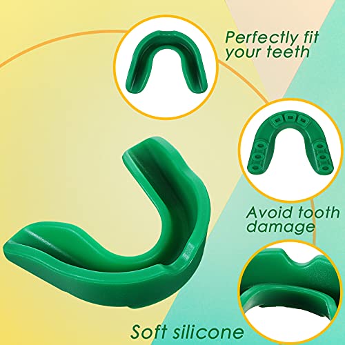 BBTO 20 Pcs Football Mouthguards Bulk | Youth & Adult Mouth Guard No Boil Mouthpiece Adult Youth Braces Soft Mouth Guard for Lacrosse Basketball Hockey Wrestling - color: Bright, size: L