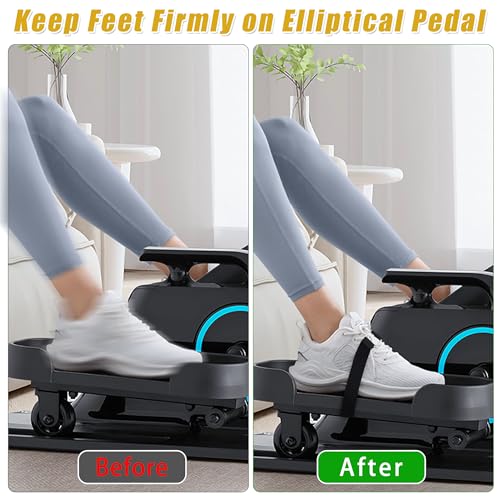 4 Pcs Ellipse Leg Exerciser Pedal Straps，Non-Slip Foot Pedal Straps for Under Desk Elliptical Machine, Foot Pedal Straps for Adults Seniors Fitness Home Sports Accessories