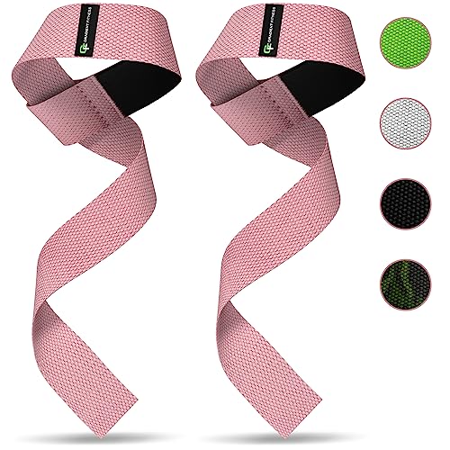 Gradient Fitness Lifting Straps | Wrist Straps for Weightlifting, Deadlift Straps, Lifting Straps for Weightlifting, Straps for Weight Lifting, Weight Lifting Straps for Men/Women, Gym Lifting Grips - color: Pink