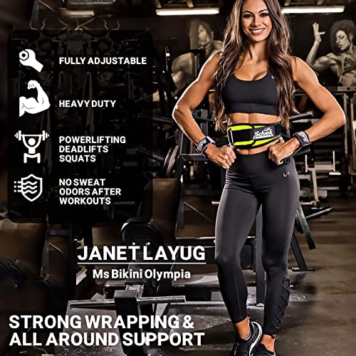 Schiek Sports Model 2004 Nylon 4 3/4" Weight Lifting Belt - Black - color: Yellow, size: X-Small