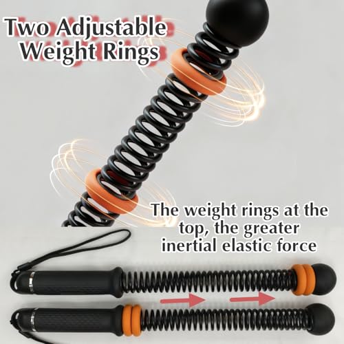 Weighted Ropeless Battle Ropes,Cordless Workout Ropes for Home Gym, Portable Exercise Rope for Strength Building, HIIT and Low-Impact Aerobic Training for Women&Men (Black+Orange) - color: Black+orange