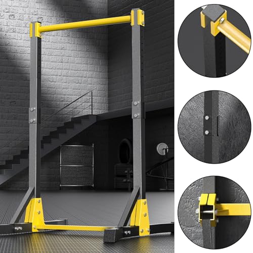 Power Tower Pull Up Bar and Dip Stand,Pull Up Stand Station 400LBS with 11 Gears Adjustment,Portable Pull-up Bar Station,Free Standing Pull Up Bar for Home Gym Fitness Equipment Black