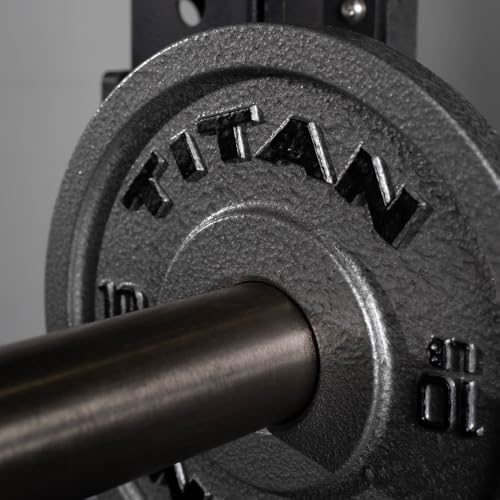 Titan Fitnes Cast Iron Olympic Plates, Classic Weight Plate Design, Hammer Finish - size: 10 LB Pair
