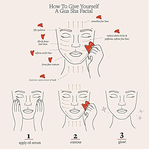 Rose Quartz Gua Sha Facial Tools, GuaSha for Toxins/Prevents Wrinkles for Spa Acupuncture Therapy Trigger Point Treatment - color: Pink