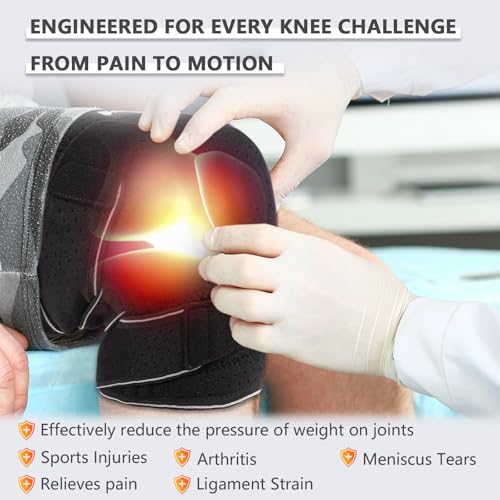 Plus Size Knee Brace for Women and Men, Innovative Cross-Pressure Adjustable Knee Support with Side Stabilizers for Meniscus Tears, Arthritis and Joint Pain Relief (3XL/4XL) - size: 3XL/4XL