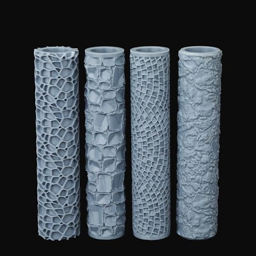 AUSPDICE RPG Terrain Texture Roller for Foam and Clay Modeling | Professional for Dungeon Walls,DND Terrain Sets,TTRPG Buildings,and Role Playing Table Maps- AS744A Road Paving - color: As744a Road Paving Set