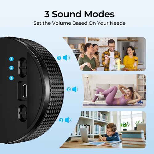 Rechargeable Magnetic Kitchen Timer for Cooking, Building 800mAh Battery Large Display Digital Countdown Countup Timer, 3 Preset 5/15/25 Mins Loud Alarm for Baking Grilling Studying - 2PCS - color: Black