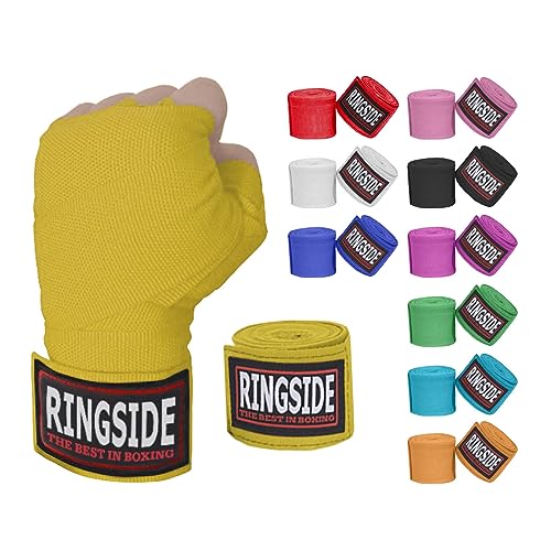 RingsideBoxing Handwraps - color: Gold, size: 1 Pair