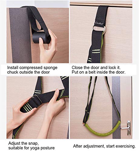 Back bend Assist Trainer - Improve Back and Waist Flexibility, Door Flexibility Stretching Strap, Home equipment for Ballet, Dance, Yoga, Gymnastics, Cheerleading, Splits - color: red