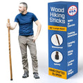Handmade Wooden Walking Cane for Men Women Seniors with Genuine Leather Wrist Strap for Hiking, Walking and Outdoor Trekking - Made in USA - size: 55" - Large Adult, style: Pace Setter