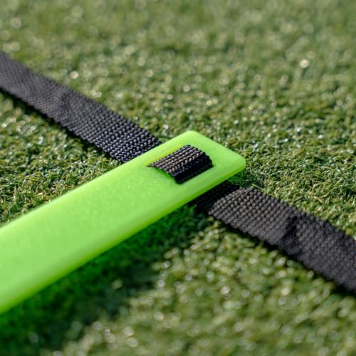 QUICKPLAY Agility Ladder 29.5ft - 20 Rungs, Adjustable Spacing | Flat anti-trip design, Adjust per drill, Sprint & footwork work, Carry bag, Turf, grass or gym, All levels