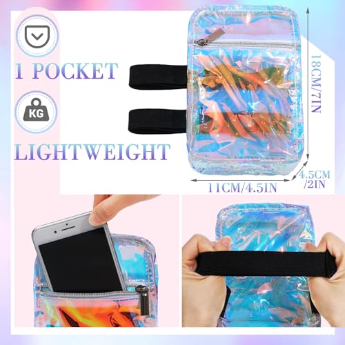 Carnival Thigh Bag Holographic Thigh Pack with Adjustable Strap Leg Harness for Women Iridescent Hiking Travel Pack (Multicolor) - color: Multicolor, style: Leg Bag