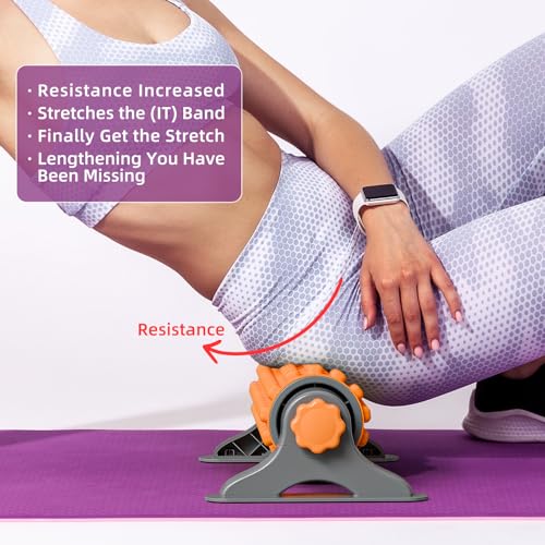 XL IT Band Firm Foam Roller with Resistance Holder - 17 inches - Exercise Roller for IT Band Issues, Deep Tissue Muscle Massage, Muscle and Back Roller for Fitness, Gym Equipment (Orange) - color: Orange