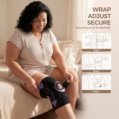 Plus Size Knee Brace 5XL-6XL, Adjustable Wrap for Thick Thighs | Fits up to 35.4 in thigh with open patella comfort and extra long straps. Measure thigh, not clothing size - size: 5XL/6XL