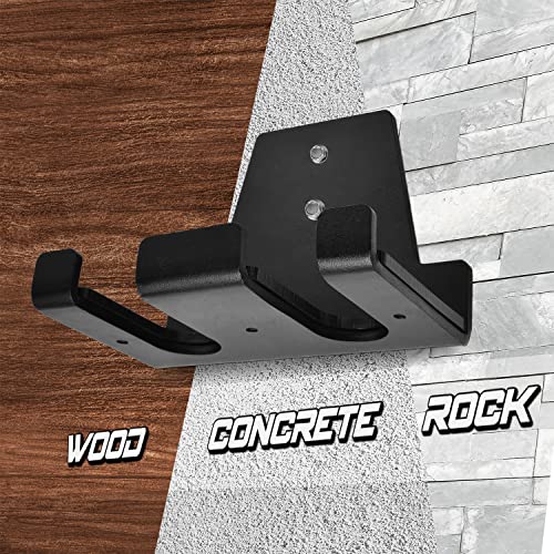 Yes4All Vertical Wall Mounted Olympic Barbell Holder, Barbell Storage Rack, Hanging Barbell Rack for Home Fitness Equipment - color: Black Vertical Wall Mounted - 2 Bars
