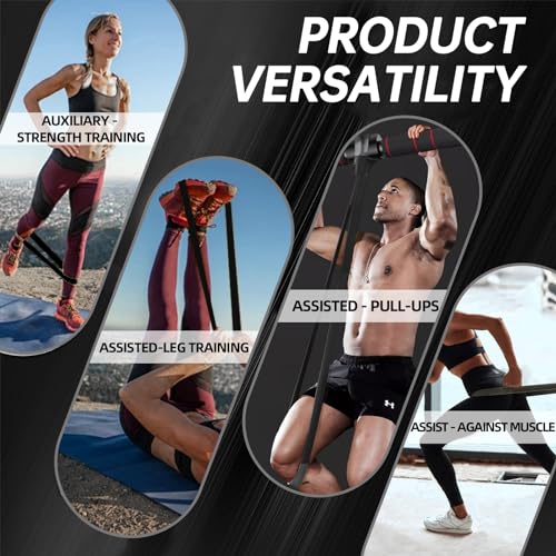 Resistance Bands for Men & Women Home Gym Full-Body Workouts | Skin-Friendly with Consistent Tension, 5 Graded Resistance Levels; Ideal for Yoga,Pilates,Glute Training,Rehab
