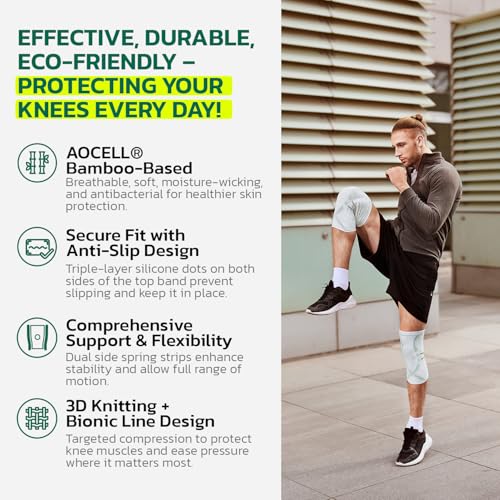 aoFIT Compression Knee Brace for Women & Men, 2 Pack AOCELL Knee Sleeve Support for Joint Comfort & Active Recovery – Breathable for Workout, Running, Gym, Sports, Fitness XXL