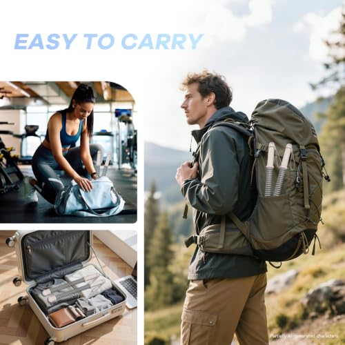 Cordless Battle Ropes with Adjustable Resistance Springs - color: Pink