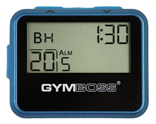 Gymboss Interval Timer and Stopwatch and Watchstrap - Bundle - color: Teal W/ Blue Buttons