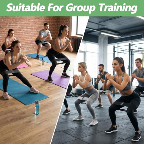 10 Pcs Fabric Resistance Bands for Working Out, Non Slip Fabric Elastic Leg Bands for Exercise, Booty Bands for Women Men, Hip Thigh Glute Bands Set for Squat Stretch Yoga (Black & Light Gray)