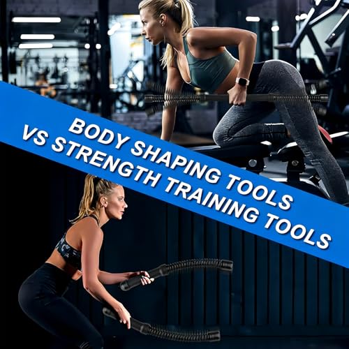 Portable Ropeless Battle Ropes, 2 in 1 Cordless Battle Ropes for Home Gym with Non-Slip Gloves, HIIT and Low-Impact Aerobic Training