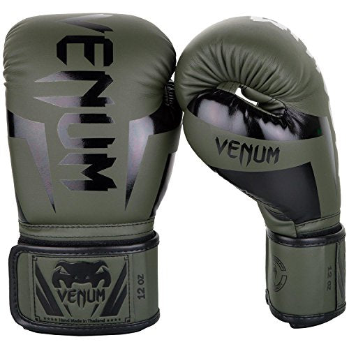 Venum Elite Boxing Gloves - color: Khaki/Black, size: 10-Ounce