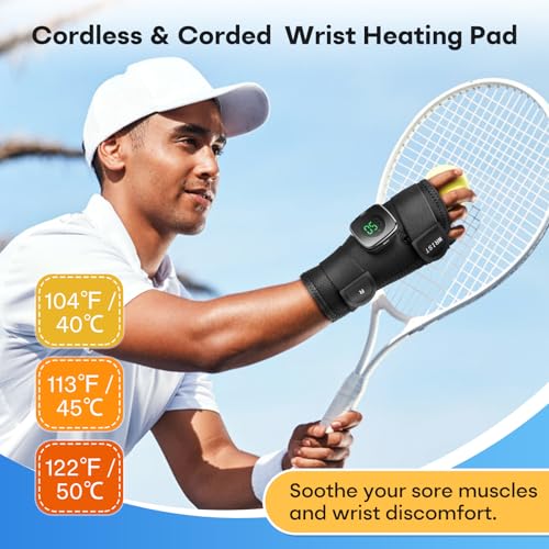 Heated Wrist Wrap for Right Hand, Heated Wrist Brace for Men Woman