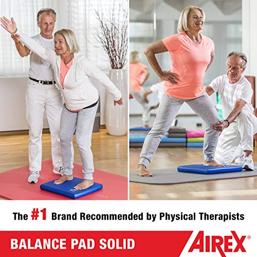 AIREX Balance Pad – Stability Trainer for Balance, Stretching, Physical Therapy, Exercise, Mobility, Rehabilitation and Core Training Non-Slip Closed Cell Foam Premium Balance Pad - color: Blue, size: Solid
