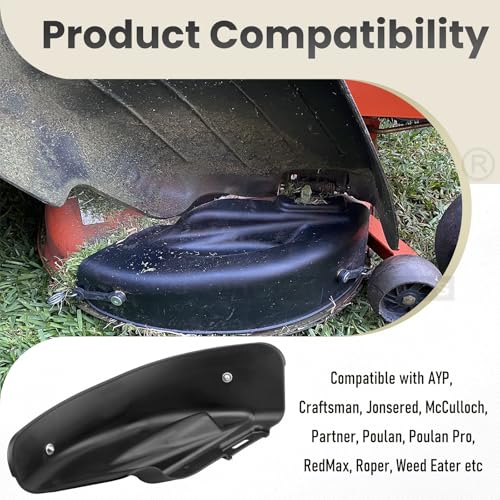 Karbay 532406581 Lawn Tractor 46-in Deck Mulch Cover Assembly Compatible with Craftsman Husqvarna AYP 46" Stamped Deck Mower, Replace 405454, 406581